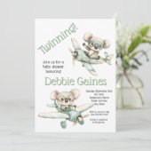 Faire-part de Naissance Jumeaux Koala | Mixte (Debout devant)