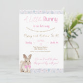 Faire-Part de Naissance Lapin Mignon (Debout devant)