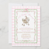 Faire-part de naissance Lapin Rose Grandmillennial (Devant)
