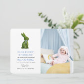 Faire-part de naissance Lapin Topiaire Aquarelle p (Debout devant)