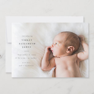 Faire-part de naissance latérale simple