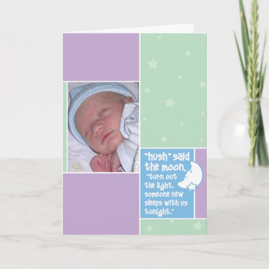 Faire-part de naissance : Le silence a indiqué la (Devant)