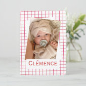 Faire-Part de naissance "Linéa" (Debout devant)
