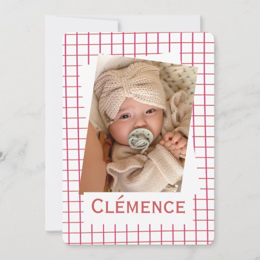 Faire-Part de naissance "Linéa" (Devant)