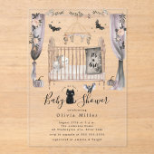 Faire-part de naissance lit bébé gothique (Recto)