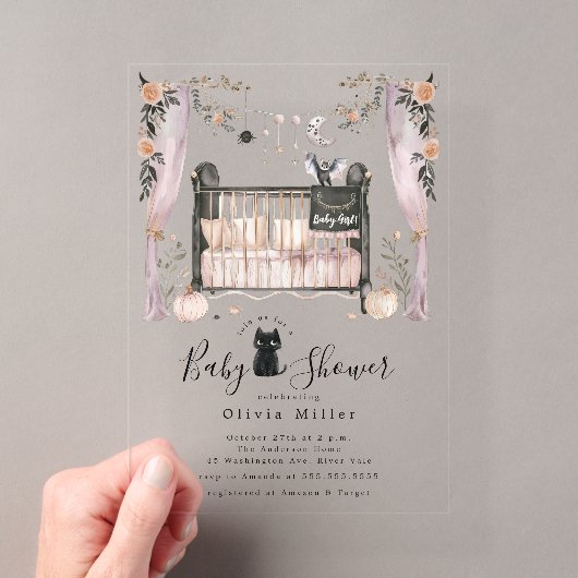 Faire-part de naissance lit bébé gothique (In situ (ordinateur de poche))