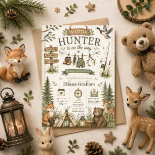 Faire-part de naissance Little Hunter Woodland Boy