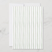 Faire-part de naissance Little Lamb Sage Stripe (Dos)