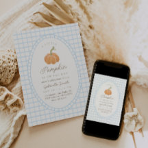 Faire-part de naissance Little Pumpkin Blue Boys