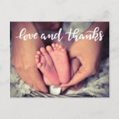 Faire-part de naissance Love And Thanks Script Pho (Devant)