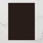Faire-part de naissance Marron Espresso Rose Gold (Verso)