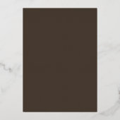 Faire-part de naissance Marron Terre Rose Gold (Verso)