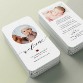 Faire-part de naissance MINI TAILLE photo de bébé 