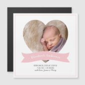 Faire-part de naissance minimaliste de photo pour  (Devant / Derrière)