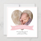 Faire-part de naissance minimaliste de photo pour  (Recto)