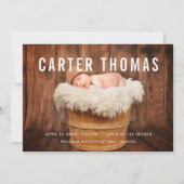 Faire-part de naissance minimaliste de superpositi (Devant)