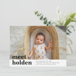 Faire-part de naissance minimaliste   FAIRE-PART D