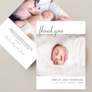 Faire-part de naissance minimaliste moderne avec é