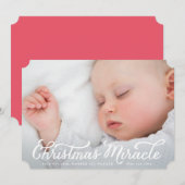 Faire-part de naissance Miracle de Noël (Devant / Derrière)