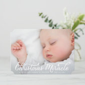 Faire-part de naissance Miracle de Noël (Debout devant)