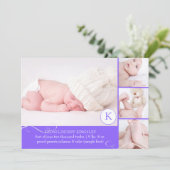 Faire-part de naissance modèle photo PixDezines (Debout devant)