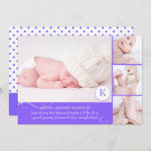 Faire-part de naissance modèle photo PixDezines (Devant / Derrière)