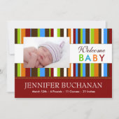 Faire-part de naissance moderne (Devant)