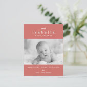 Faire-part de naissance MODERNE (Debout devant)