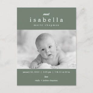 FAIRE-PART DE NAISSANCE MODERNE