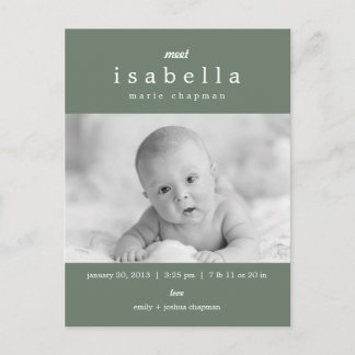 FAIRE-PART DE NAISSANCE MODERNE