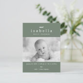 FAIRE-PART DE NAISSANCE MODERNE (Debout devant)