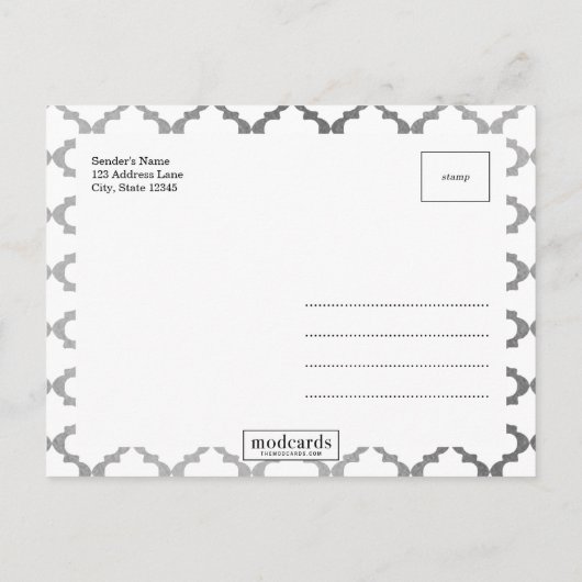 Faire-part de naissance moderne (Dos)