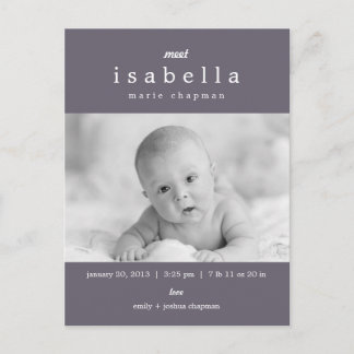 FAIRE-PART DE NAISSANCE MODERNE