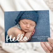 Faire-part de naissance moderne avec photo et coll