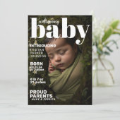 Faire-part de naissance moderne Baby Magazine (Debout devant)