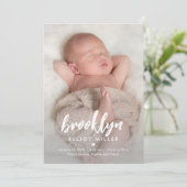 Faire-Part de Naissance Moderne Bébé aux Noms Call (Debout devant)