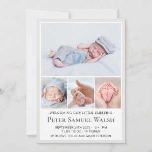 Faire-part de naissance Moderne Bienvenue Petit Ge