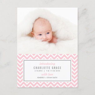 Faire-part de naissance moderne de CHEVRON