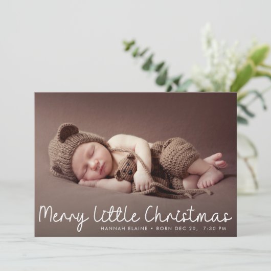 faire-part de naissance moderne de noël (Debout devant)