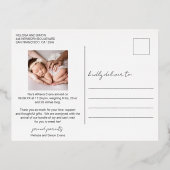 Faire-part de naissance moderne et élégant (Verso)