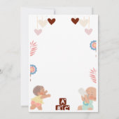 Faire-part de naissance moderne et neutre pour béb (Dos)