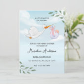 Faire-part de naissance Moderne Eucalyptus (Debout devant)