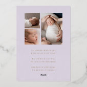 Faire-part de naissance moderne Hello Baby (Verso)