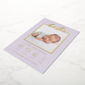 Faire-part de naissance moderne Hello Baby (Rotation)