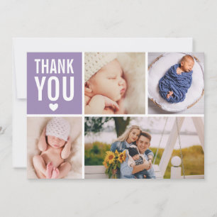 Faire-Part de Naissance Moderne Merci Photo Collèg