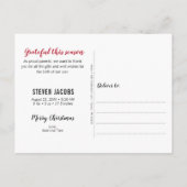 Faire-part de naissance moderne Photos Carte posta (Dos)