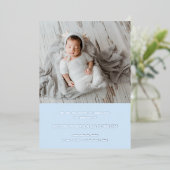 Faire-part de naissance moderne pour bébé garçon b (Debout devant)