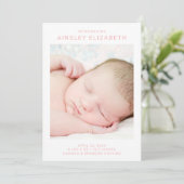 Faire-part de naissance moderne simple (Debout devant)