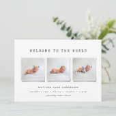 Faire-part de naissance moderne simple multi-photo (Debout devant)