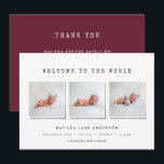 Faire-part de naissance moderne simple multi-photo<br><div class="desc">Carte de faire-part de naissance moderne simple multi-photo. Avec un espace pour les détails ou un message au verso.</div>